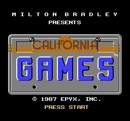 California Games title screen for NES